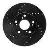 633-59042L Drilled/Slotted Brake Rotor [Black], 1998-2021 Acura/Honda, Position: Front Left - image 1