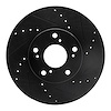 633-59042R Drilled/Slotted Brake Rotor [Black], 1998-2021 Acura/Honda, Position: Front Right