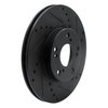633-59042R Drilled/Slotted Brake Rotor [Black], 1998-2021 Acura/Honda, Position: Front Right - image 2