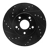 633-59043L Drilled/Slotted Brake Rotor [Black], 1999-2014 Acura/Honda, Position: Front Left - image 1