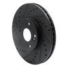 633-59043L Drilled/Slotted Brake Rotor [Black], 1999-2014 Acura/Honda, Position: Front Left - image 2