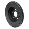 633-59043L Drilled/Slotted Brake Rotor [Black], 1999-2014 Acura/Honda, Position: Front Left - image 4