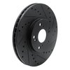 633-59043R Drilled/Slotted Brake Rotor [Black], 1999-2014 Acura/Honda, Position: Front Right - image 2