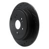 633-59044L Drilled/Slotted Brake Rotor [Black], 2001-2008 Acura/Honda, Position: Rear Left - image 2