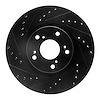 633-59045L Drilled/Slotted Brake Rotor [Black], 2002-2015 Acura/Honda, Position: Front Left - image 1