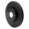 633-59045L Drilled/Slotted Brake Rotor [Black], 2002-2015 Acura/Honda, Position: Front Left - image 2