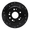633-59046L Drilled/Slotted Brake Rotor [Black], 2002-2004 Acura/Honda, Position: Rear Left - image 1