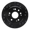 633-59046R Drilled/Slotted Brake Rotor [Black], 2002-2004 Acura/Honda, Position: Rear Right - image 1