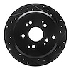 633-59047R Drilled/Slotted Brake Rotor [Black], 2002-2004 Acura/Honda, Position: Rear Right - image 1