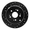 633-59048L Drilled/Slotted Brake Rotor [Black], 2005-2018 Acura/Honda, Position: Rear Left - image 1