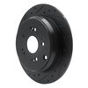 633-59048L Drilled/Slotted Brake Rotor [Black], 2005-2018 Acura/Honda, Position: Rear Left - image 2