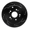 633-59048R Drilled/Slotted Brake Rotor [Black], 2005-2018 Acura/Honda, Position: Rear Right - image 1