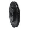 633-59049R Drilled/Slotted Brake Rotor [Black], 2005-2010 Acura/Honda, Position: Front Right - image 2