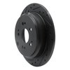 633-59050L Drilled/Slotted Brake Rotor [Black], 2005-2010 Acura/Honda, Position: Rear Left - image 2