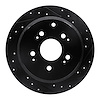 633-59050R Drilled/Slotted Brake Rotor [Black], 2005-2010 Acura/Honda, Position: Rear Right - image 1