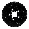 633-59051R Drilled/Slotted Brake Rotor [Black], 2006-2014 Acura/Honda, Position: Front Right - image 1