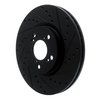 633-59051R Drilled/Slotted Brake Rotor [Black], 2006-2014 Acura/Honda, Position: Front Right - image 2