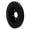633-59051R Drilled/Slotted Brake Rotor [Black], 2006-2014 Acura/Honda, Position: Front Right - image 4