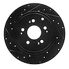 633-59052L Drilled/Slotted Brake Rotor [Black], 2006-2014 Acura/Honda, Position: Rear Left - image 1