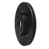 633-59052R Drilled/Slotted Brake Rotor [Black], 2006-2014 Acura/Honda, Position: Rear Right - image 2