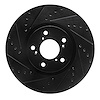 633-59053L Drilled/Slotted Brake Rotor [Black], 2007-2020 Acura/Honda, Position: Front Left - image 1