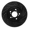 633-59053R Drilled/Slotted Brake Rotor [Black], 2007-2020 Acura/Honda, Position: Front Right - image 1