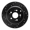 633-59054L Drilled/Slotted Brake Rotor [Black], 2007-2017 Acura/Honda, Position: Rear Left - image 1