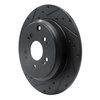 633-59054L Drilled/Slotted Brake Rotor [Black], 2007-2017 Acura/Honda, Position: Rear Left - image 2