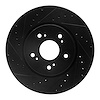 633-59055L Drilled/Slotted Brake Rotor [Black], 2007-2016 Acura/Honda, Position: Front Left - image 1