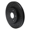 633-59055L Drilled/Slotted Brake Rotor [Black], 2007-2016 Acura/Honda, Position: Front Left - image 2