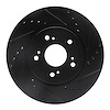 633-59055R Drilled/Slotted Brake Rotor [Black], 2007-2016 Acura/Honda, Position: Front Right - image 1