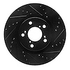 633-59056R Drilled/Slotted Brake Rotor [Black], 2009-2014 Acura/Honda, Position: Front Right - image 1