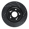 633-59057R Drilled/Slotted Brake Rotor [Black], 2012-2016 Acura/Honda, Position: Front Right - image 1