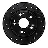 633-59060L Drilled/Slotted Brake Rotor [Black], 2016-2016 Acura/Honda, Position: Rear Left - image 1