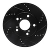 633-59061R Drilled/Slotted Brake Rotor [Black], Fits Select Acura/Honda, Position: Front Right - image 1