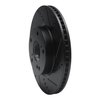 633-59061R Drilled/Slotted Brake Rotor [Black], Fits Select Acura/Honda, Position: Front Right - image 2