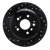 633-59062L Drilled/Slotted Brake Rotor [Black], Fits Select Acura/Honda, Position: Rear Left - image 1