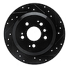 633-59062R Drilled/Slotted Brake Rotor [Black], Fits Select Acura/Honda, Position: Rear Right - image 1
