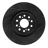 633-59065R Drilled/Slotted Brake Rotor [Black], Fits Select Acura/Honda, Position: Front Right - image 1