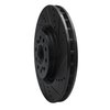 633-59065R Drilled/Slotted Brake Rotor [Black], Fits Select Acura/Honda, Position: Front Right - image 2