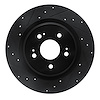 633-59066L Drilled/Slotted Brake Rotor [Black], Fits Select Acura/Honda, Position: Rear Left - image 1