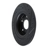 633-59067L Drilled/Slotted Brake Rotor [Black], Fits Select Acura/Honda, Position: Rear Left - image 4