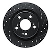 633-59067R Drilled/Slotted Brake Rotor [Black], Fits Select Acura/Honda, Position: Rear Right - image 1