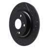 633-59067R Drilled/Slotted Brake Rotor [Black], Fits Select Acura/Honda, Position: Rear Right - image 2
