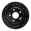 633-59068L Drilled/Slotted Brake Rotor [Black], 2017-2020 Acura/Honda, Position: Rear Left - image 1
