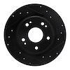 633-59068R Drilled/Slotted Brake Rotor [Black], 2017-2020 Acura/Honda, Position: Rear Right - image 1