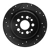 633-59070L Drilled/Slotted Brake Rotor [Black], Fits Select Acura/Honda, Position: Rear Left - image 1