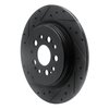 633-59070L Drilled/Slotted Brake Rotor [Black], Fits Select Acura/Honda, Position: Rear Left - image 2