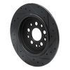 633-59070L Drilled/Slotted Brake Rotor [Black], Fits Select Acura/Honda, Position: Rear Left - image 4