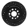 633-59070R Drilled/Slotted Brake Rotor [Black], Fits Select Acura/Honda, Position: Rear Right - image 1